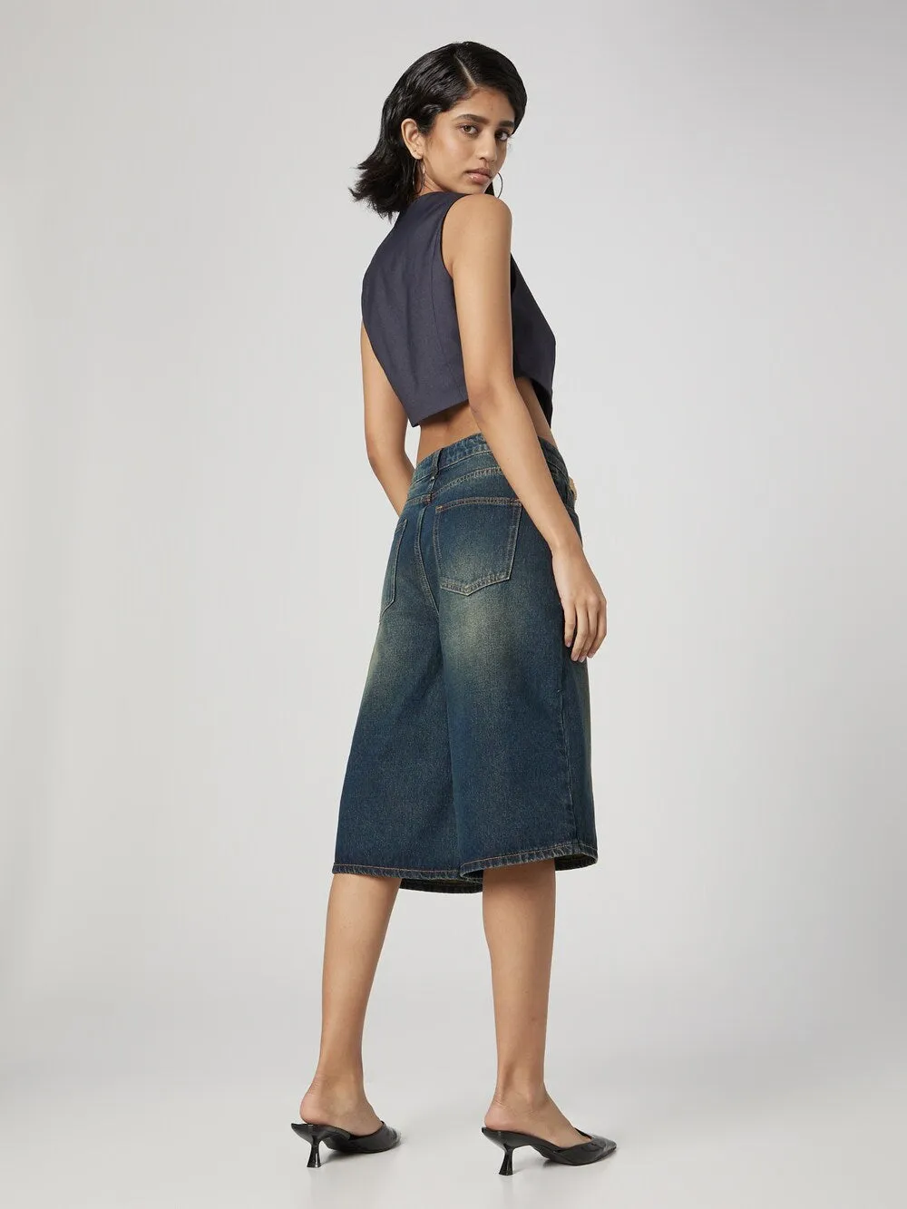 About You Celina Wide Leg Jeans, dark blue
