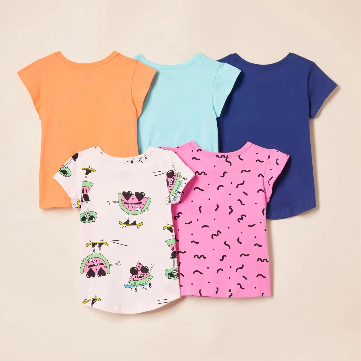Amazon Essentials Girls and Toddlers' Short-Sleeve T-Shirts, Multipacks
