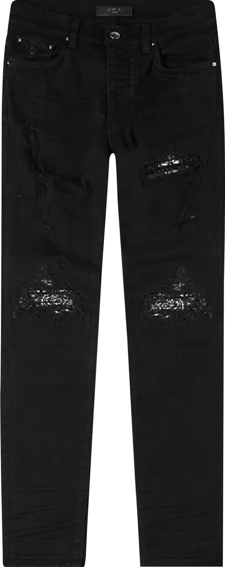 Amiri MX1 Bandana Jeans 'Black', black