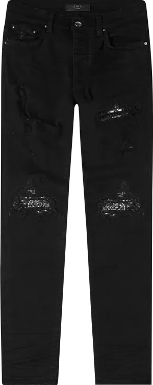 Amiri MX1 Bandana Jeans 'Black', black