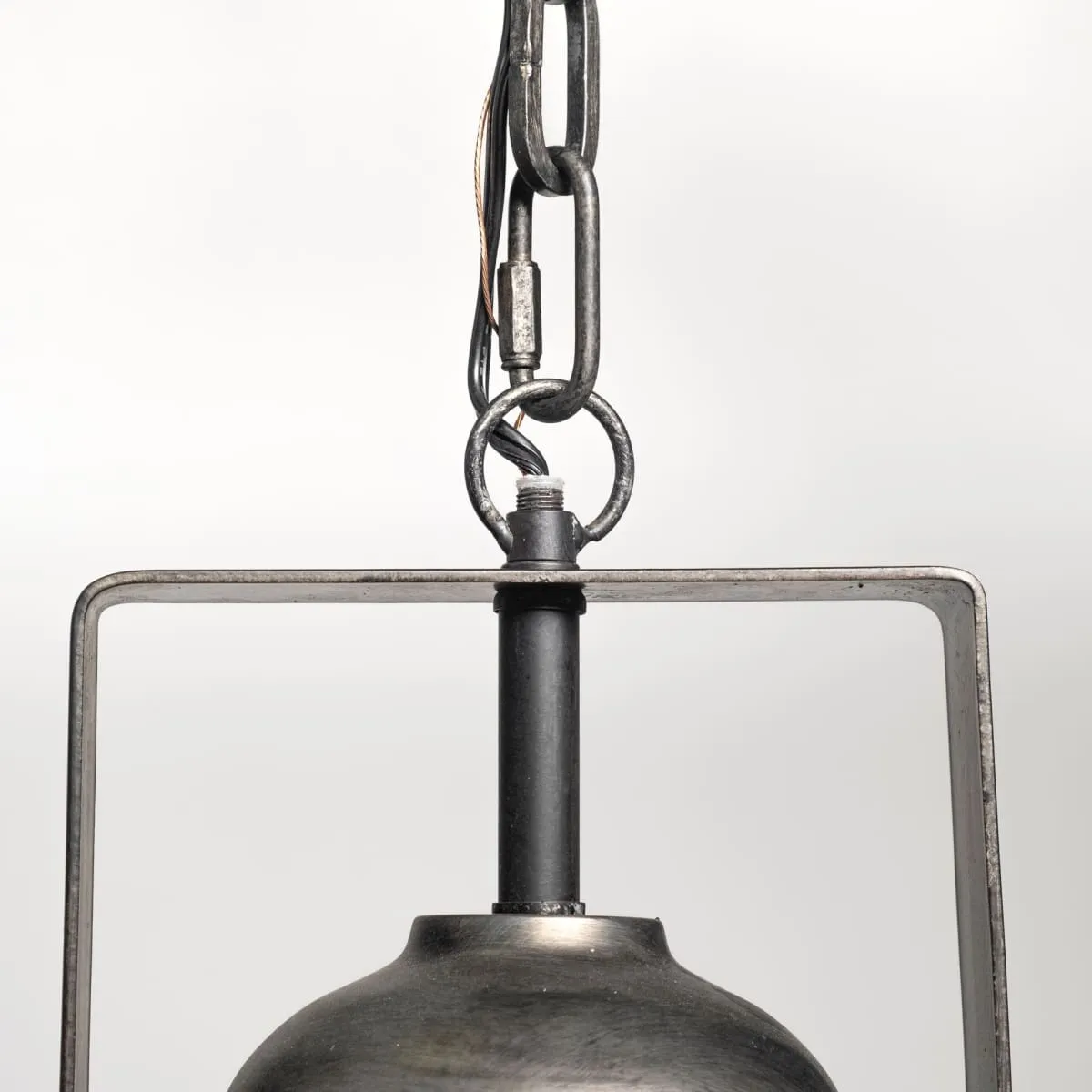 Bashaw Pendant Light Gray Metal