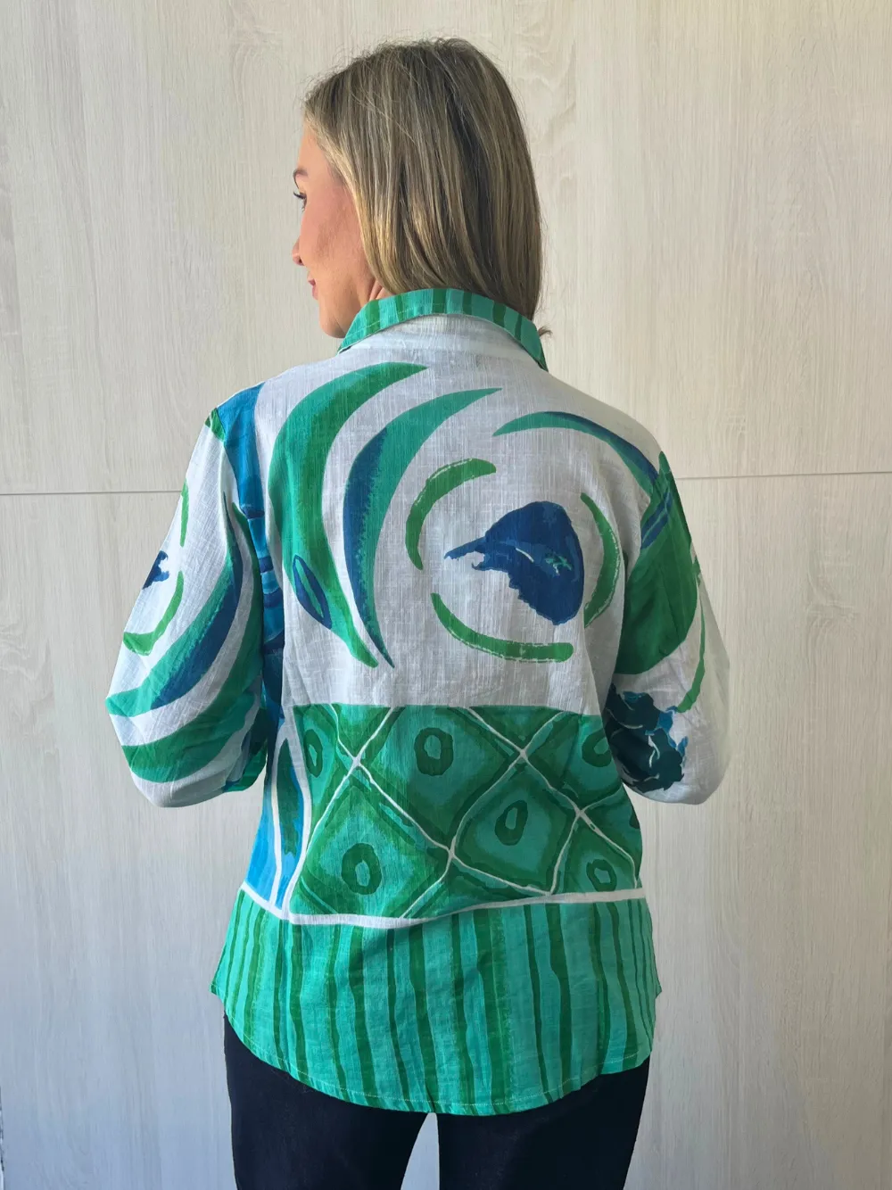 Beach Side Shirt - Green/Blue
