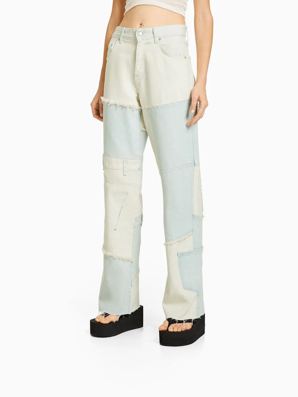 Bershka loose fit jeans, light blue