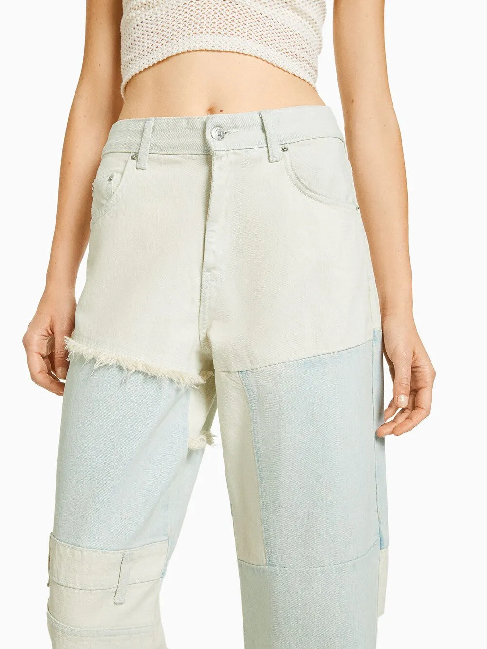 Bershka loose fit jeans, light blue