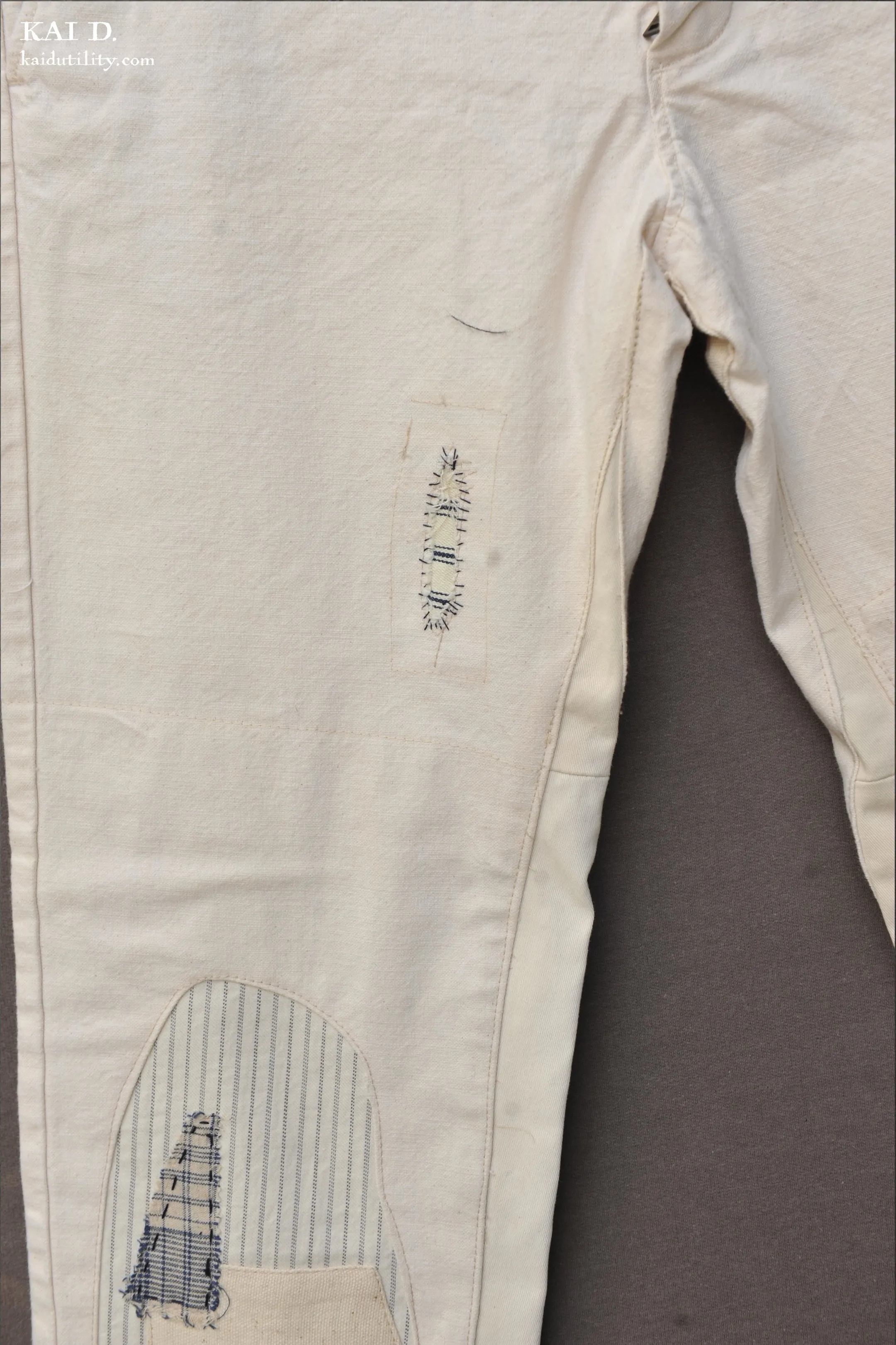 Boro White Cotton Pants - Gavin - 31/32