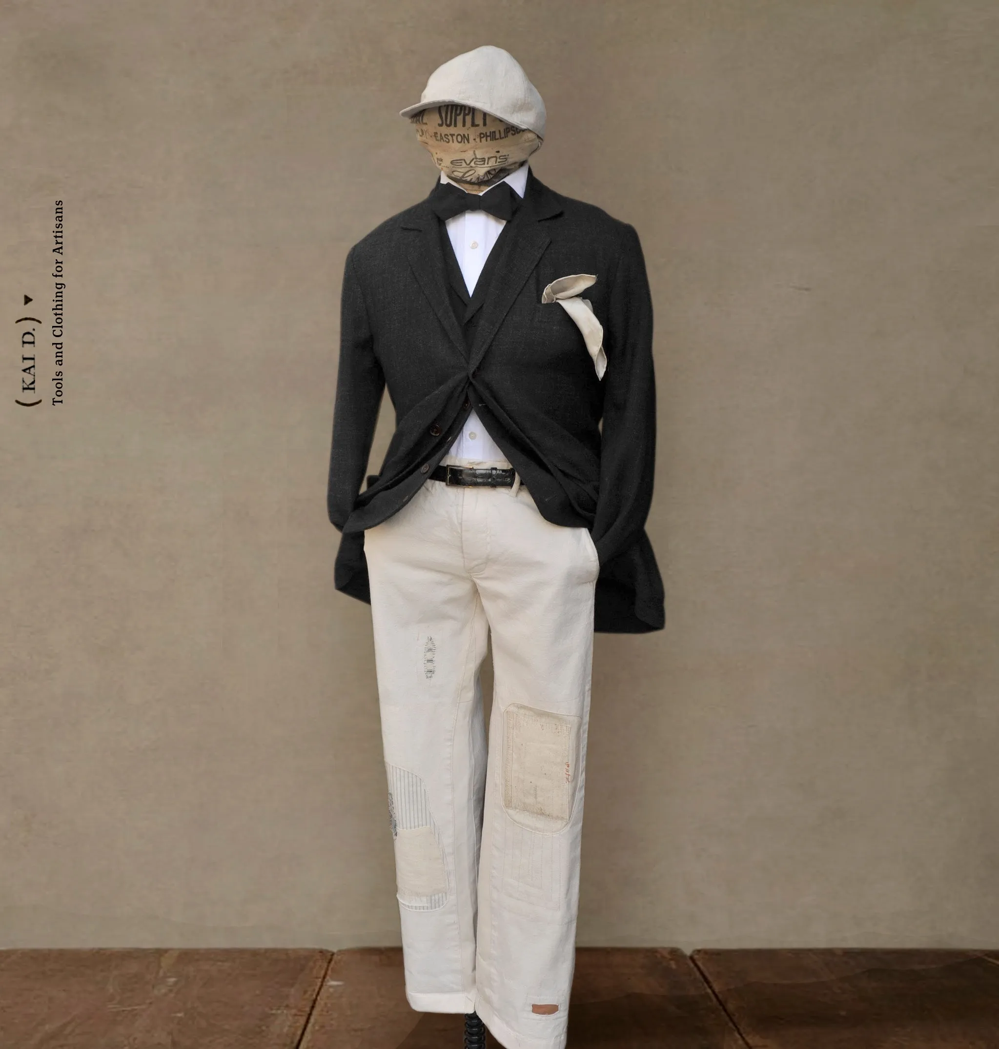 Boro White Cotton Pants - Gavin - 31/32