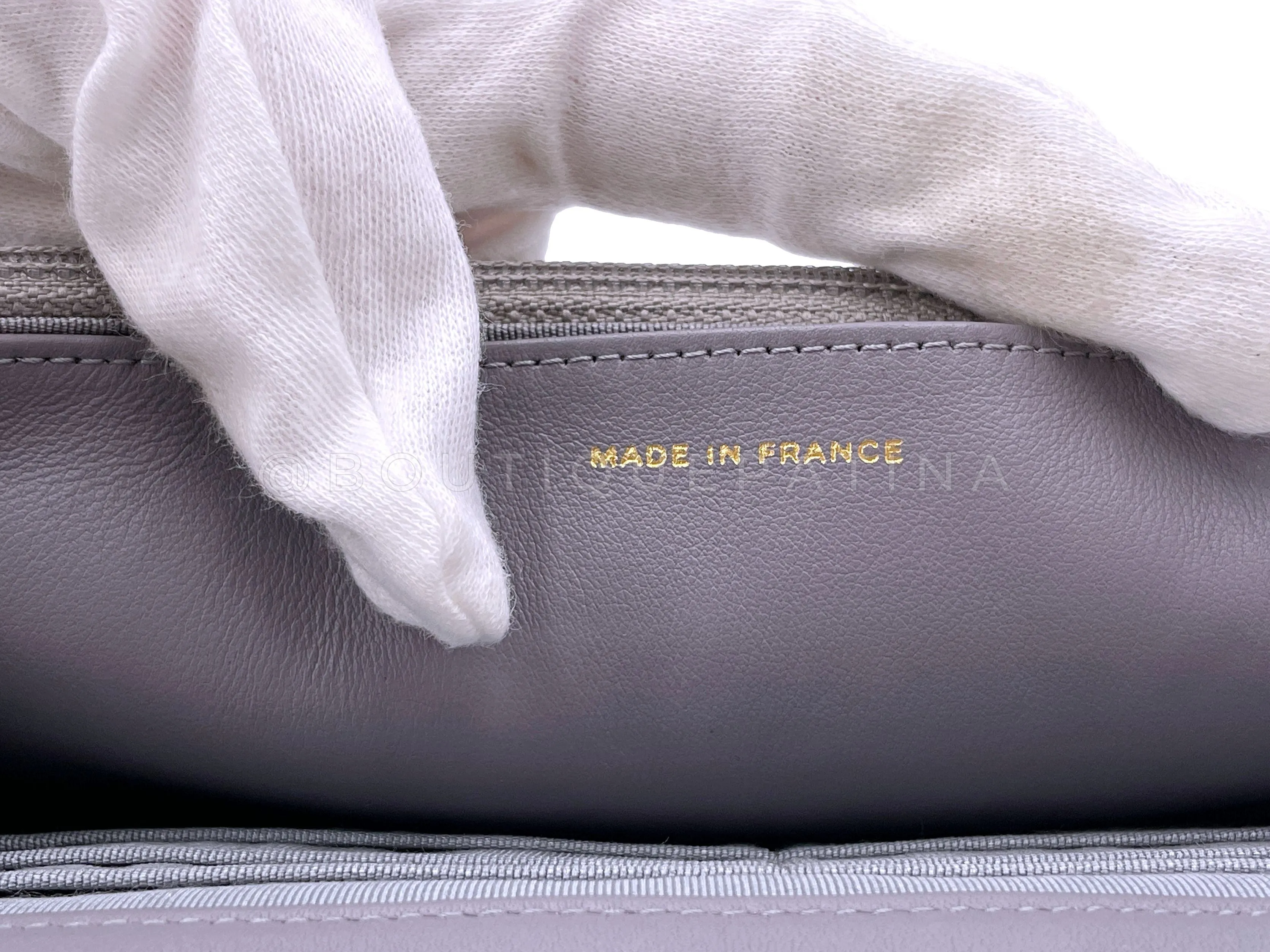 Chanel 2011 Lavender Gray Reissue Wallet on Chain Flap Bag  WOC GHW