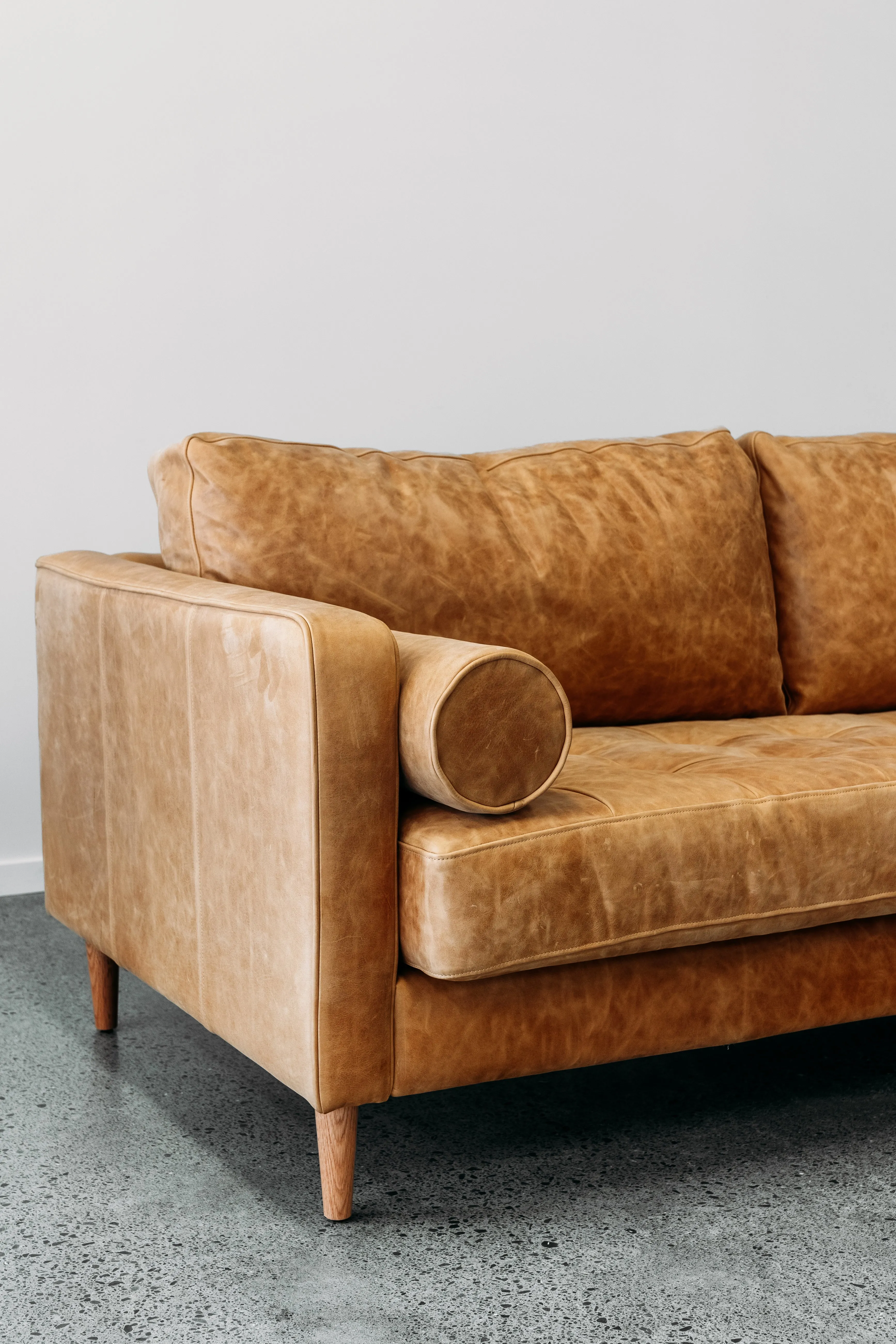 Chanel sofa & chaise in burnham distressed sunset