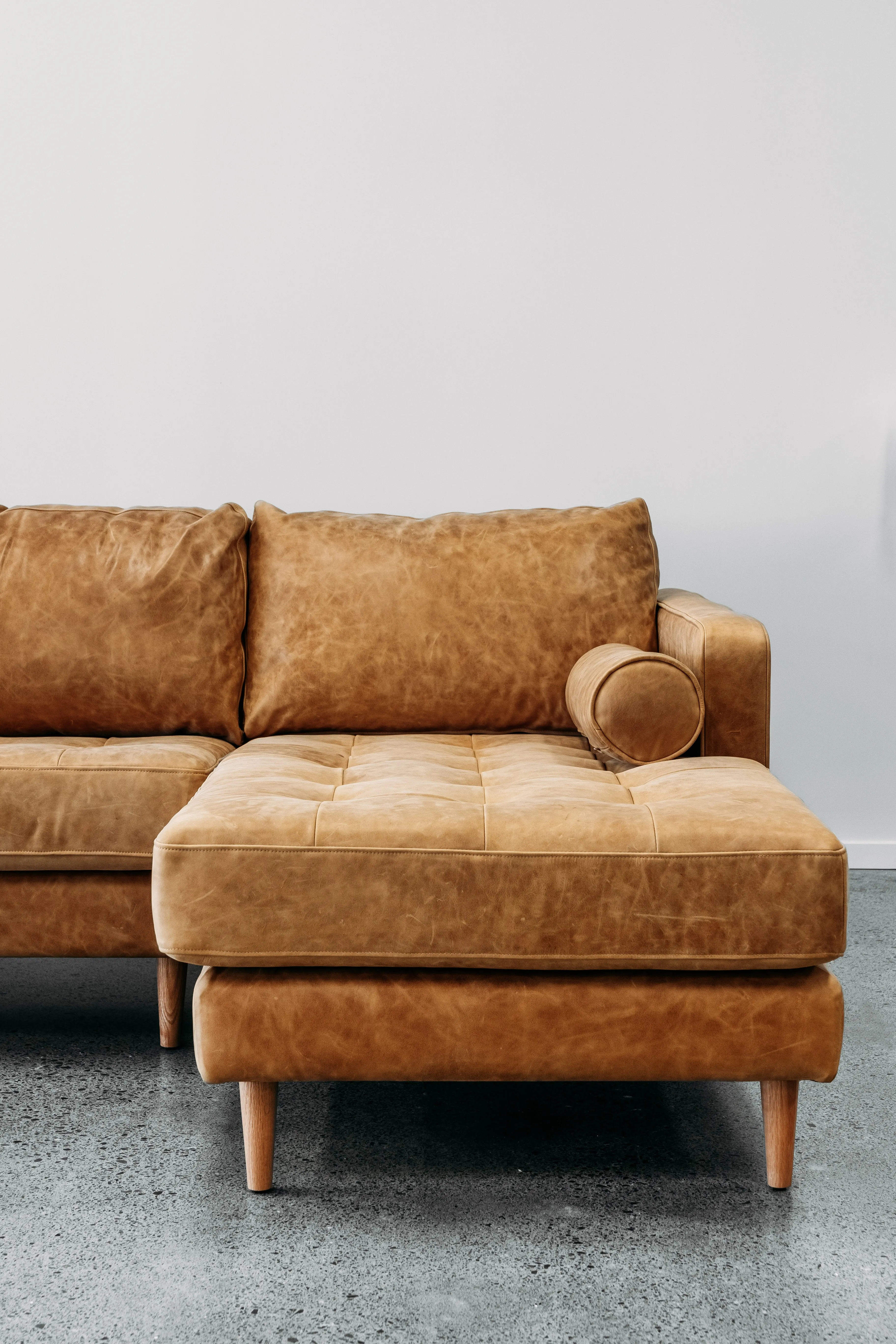 Chanel sofa & chaise in burnham distressed sunset