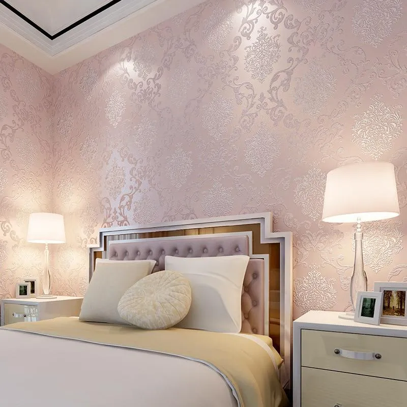 Damascus Styles Nonwoven fabric Wallpaper Design Rolls