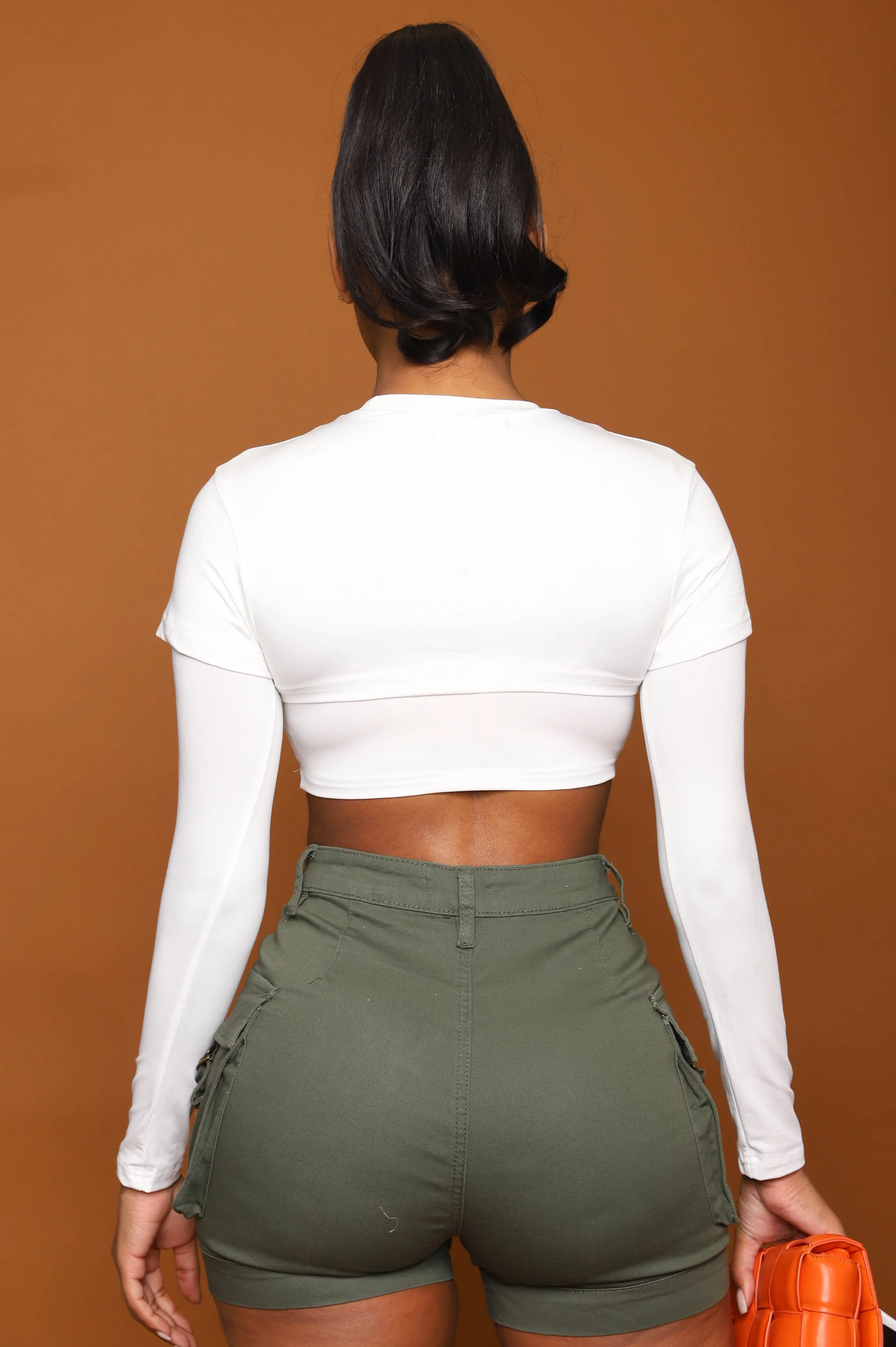 Dig Deeper Double Layer Crop Top - White