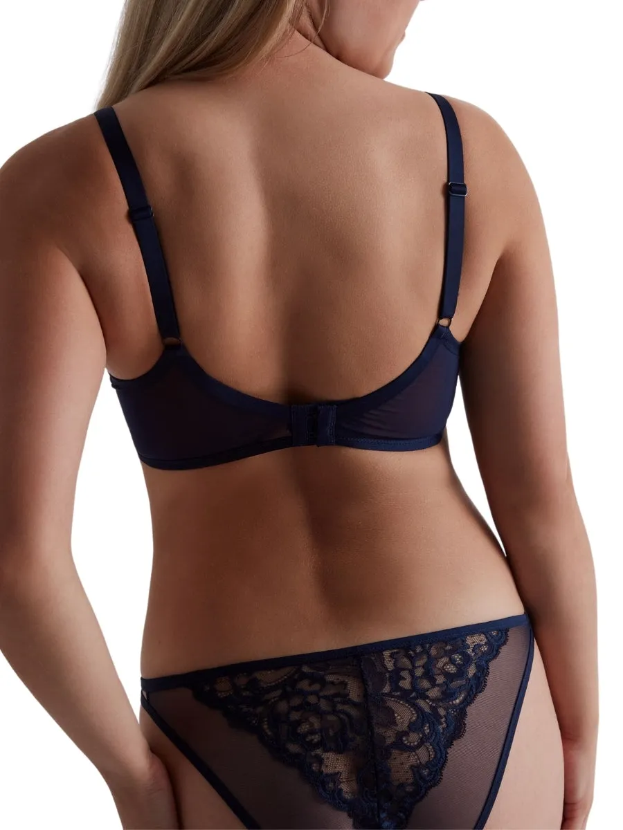 Feeling Myself Triangle Plunge Bra - Astral Blue