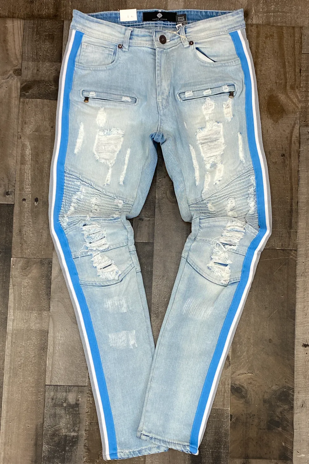 Focus- striped jeans (blue/lt blue)