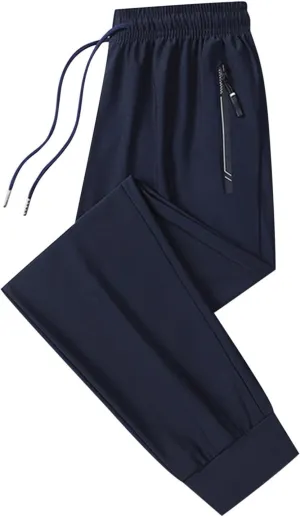 Hiking Pants Men Waterproof Lightweight Running Joggers Quick Dry Athletic Pant Sports and Outdoors with Zipper Pockets