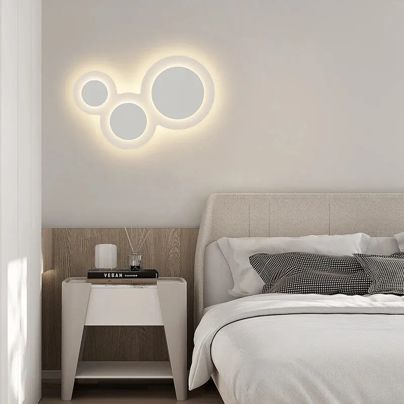 IWP Minimalist Nordic Round White Wall Lamp Creative Atmosphere