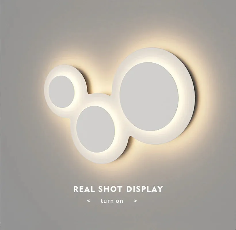 IWP Minimalist Nordic Round White Wall Lamp Creative Atmosphere