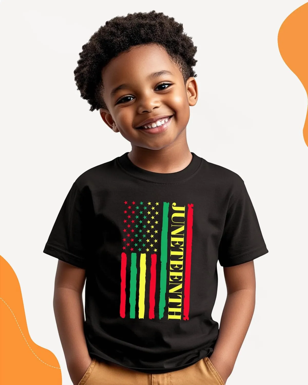 Juneteenth Shirt for Toddler Boys Girls Kids Freedom Day Shirts 1865 Black History Tee Tops, 2T-8Y