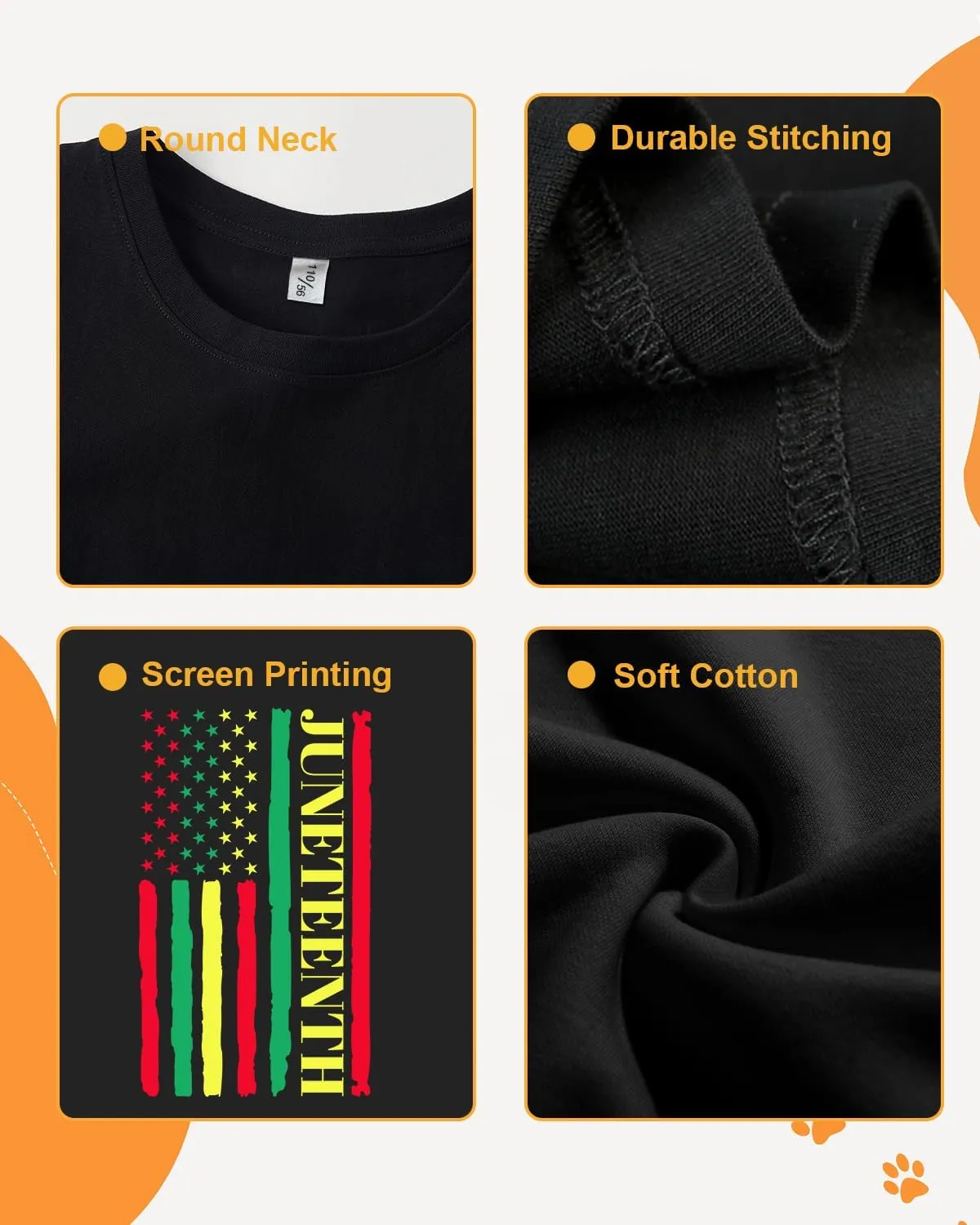Juneteenth Shirt for Toddler Boys Girls Kids Freedom Day Shirts 1865 Black History Tee Tops, 2T-8Y
