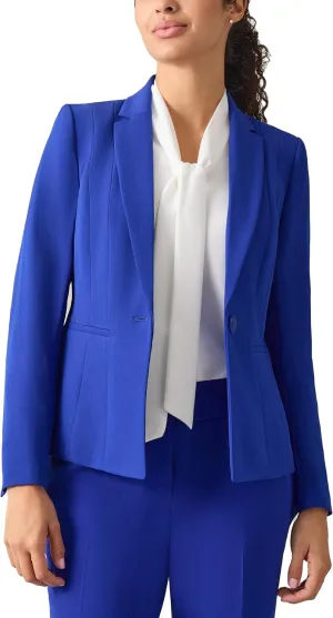 Kasper Women's Petite One Button Blazer-Black