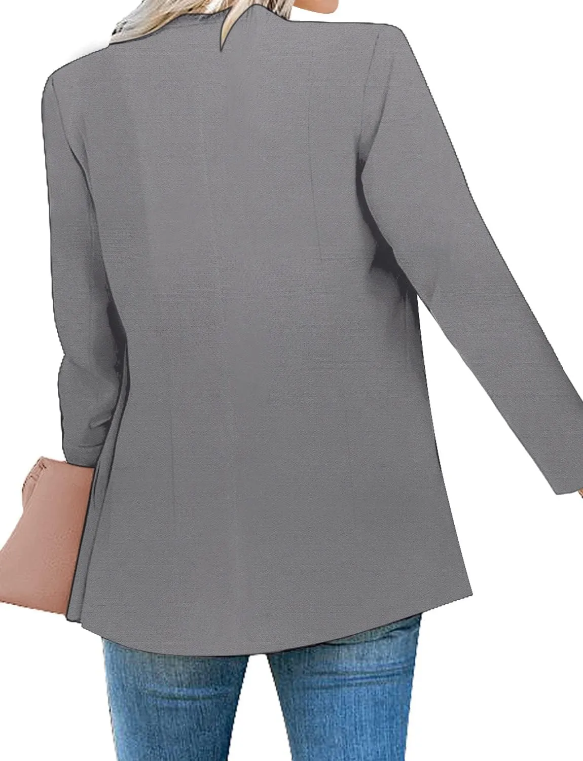 luvamia Women's Casual Long Sleeve Lapel Button Slim Work Office Blazer Jacket