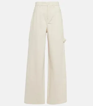 Max Mara High Waist Wide Leg Segnale Jeans, White