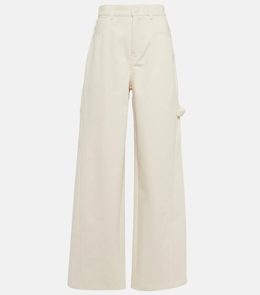 Max Mara High Waist Wide Leg Segnale Jeans, White