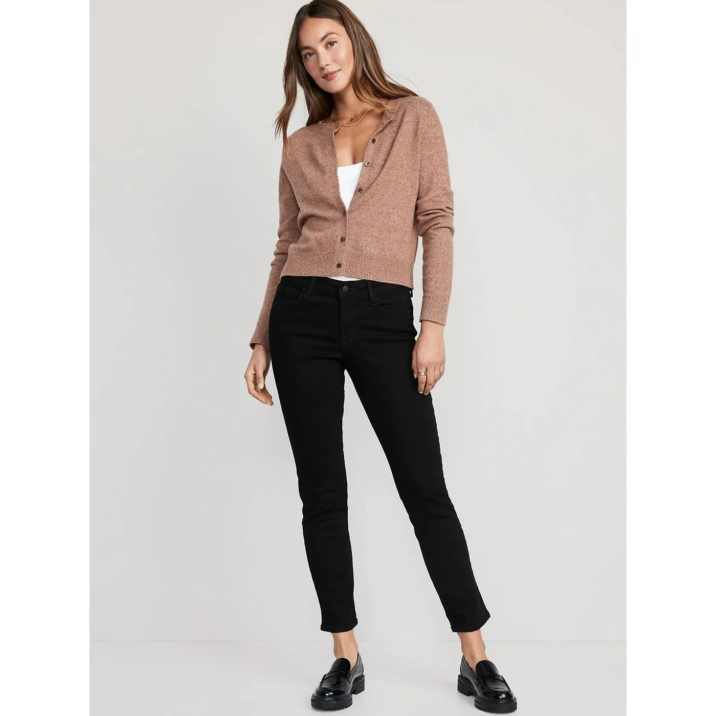 ON Black Slim Straight Black Jeans