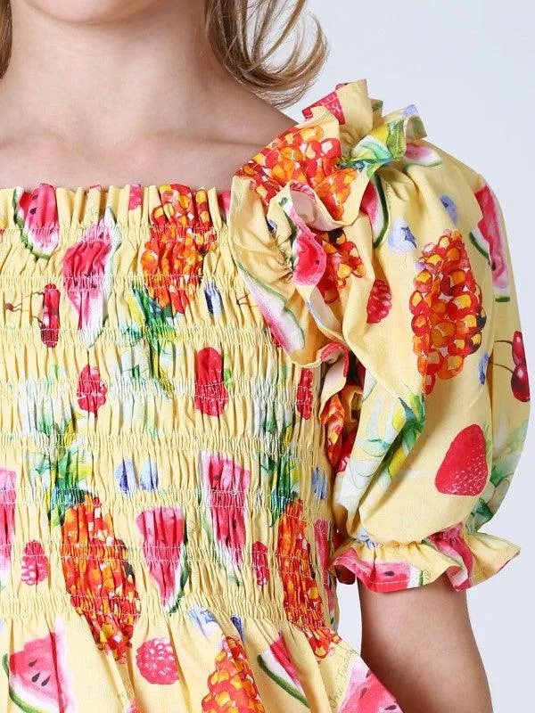 One Friday Yellow Printed Top