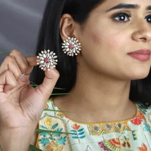 Pearl Twirl Pink Earring