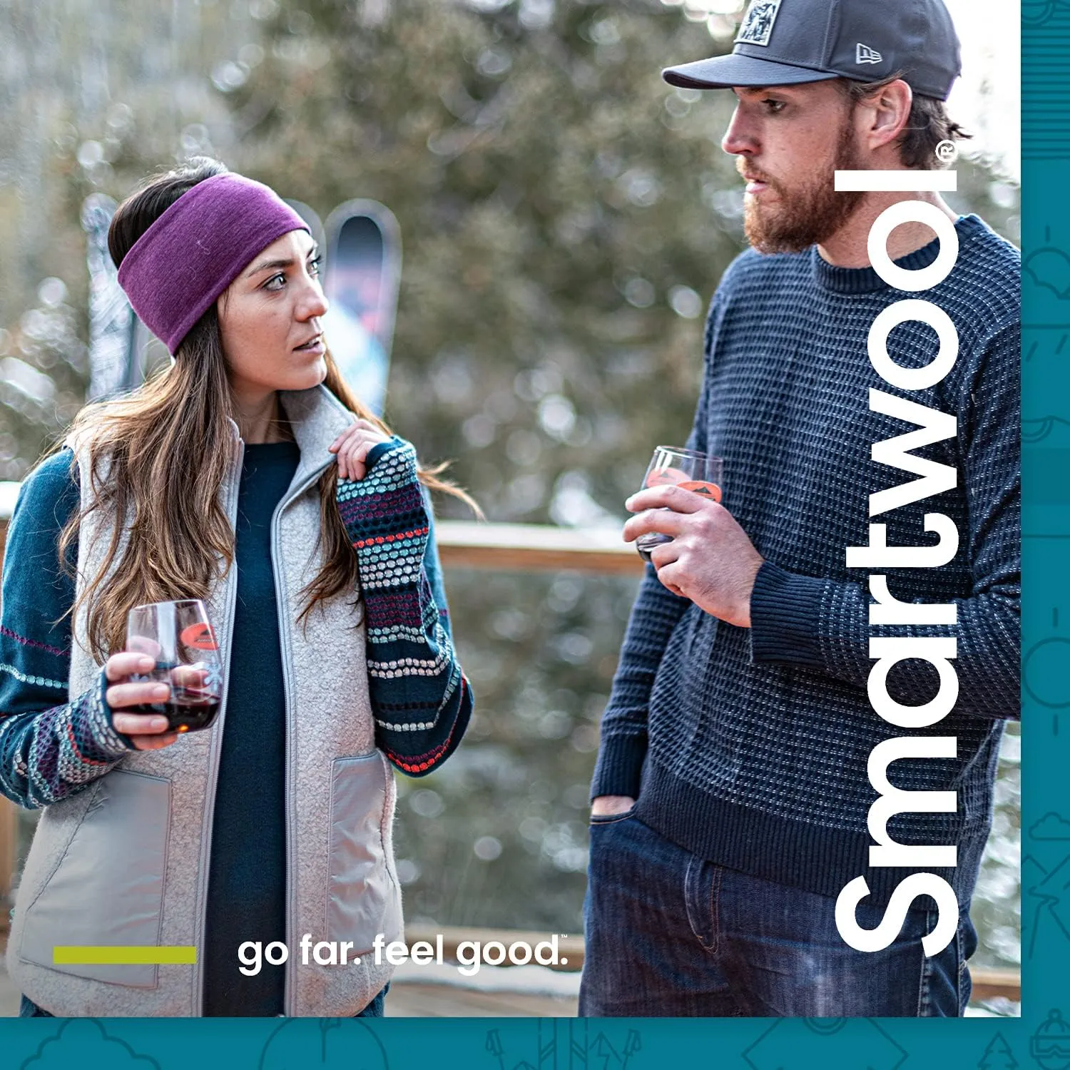 Smartwool Women's Classic Thermal Merino Base Layer Pattern Crew