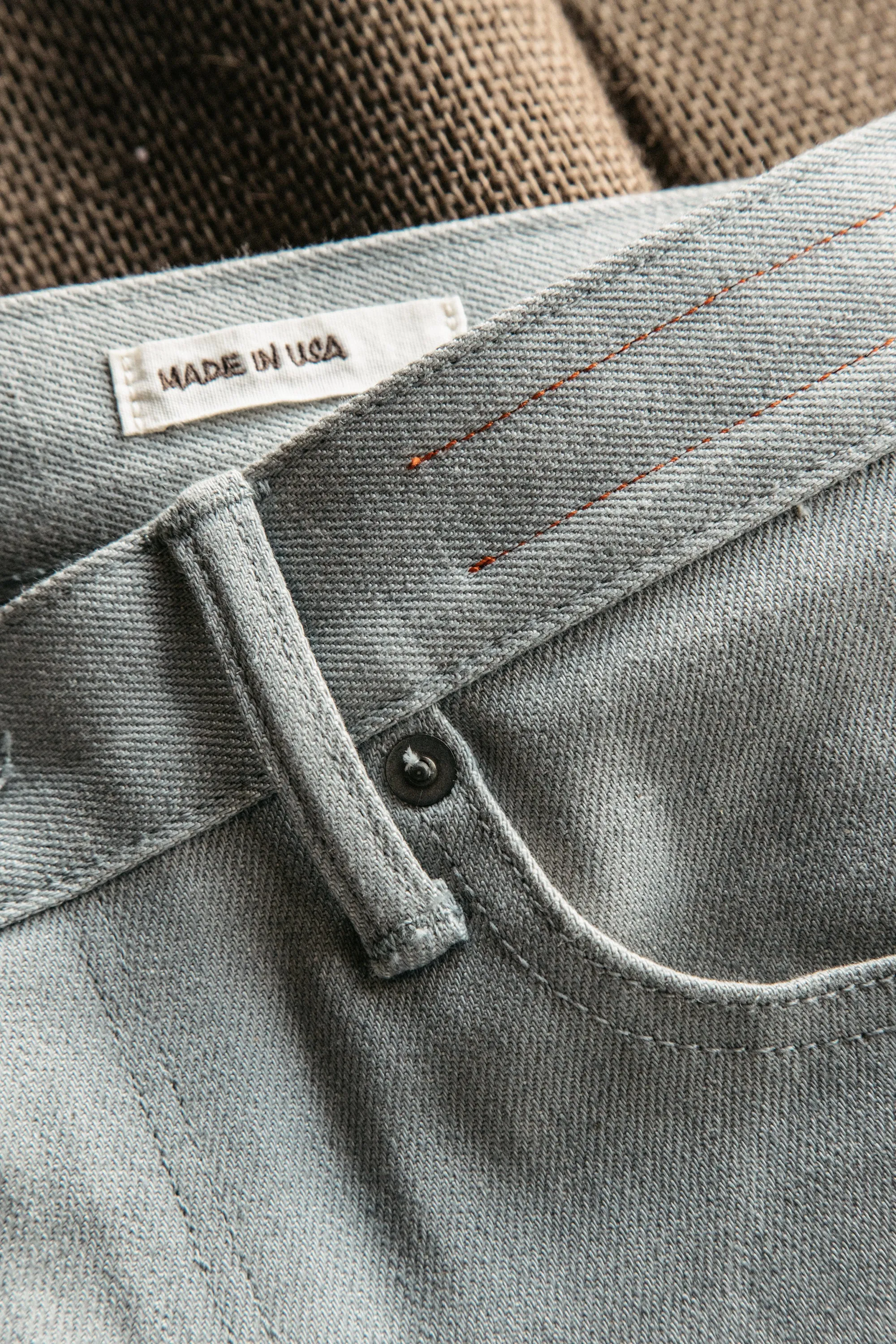 The Pen Slim - Silver Gray Raw 14oz Selvedge