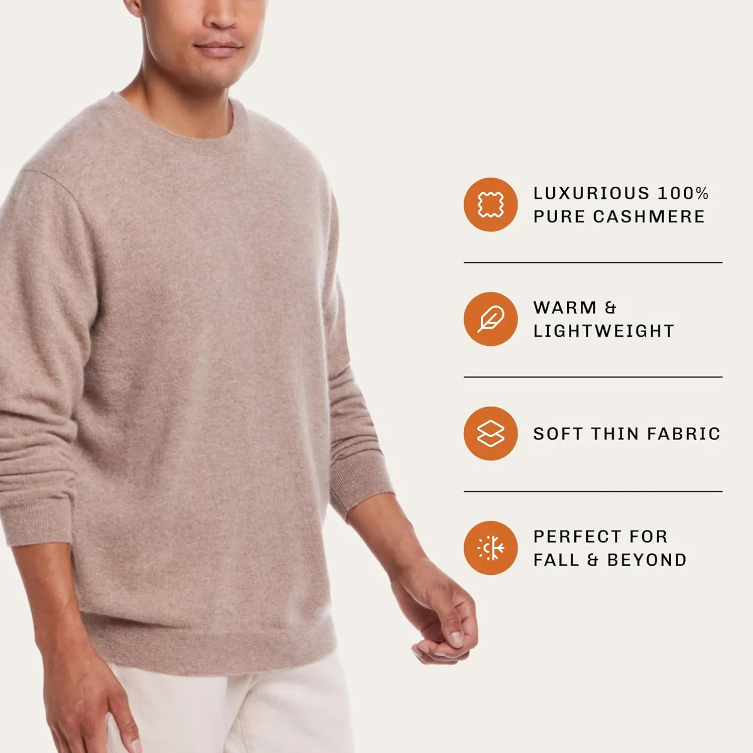 Weatherproof Vintage Men's 100% Cashmere Sweater  Ultra-Soft, Warm & Lightweight Pullover for All-Day Comfort (S-XXL)