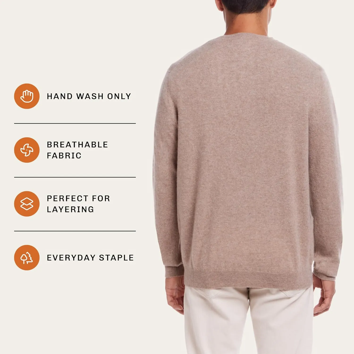 Weatherproof Vintage Men's 100% Cashmere Sweater  Ultra-Soft, Warm & Lightweight Pullover for All-Day Comfort (S-XXL)