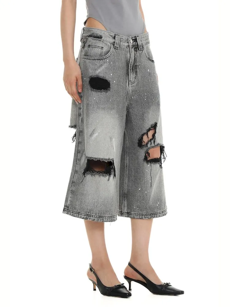 Wide-leg design sense eight jeans【s0000008629】