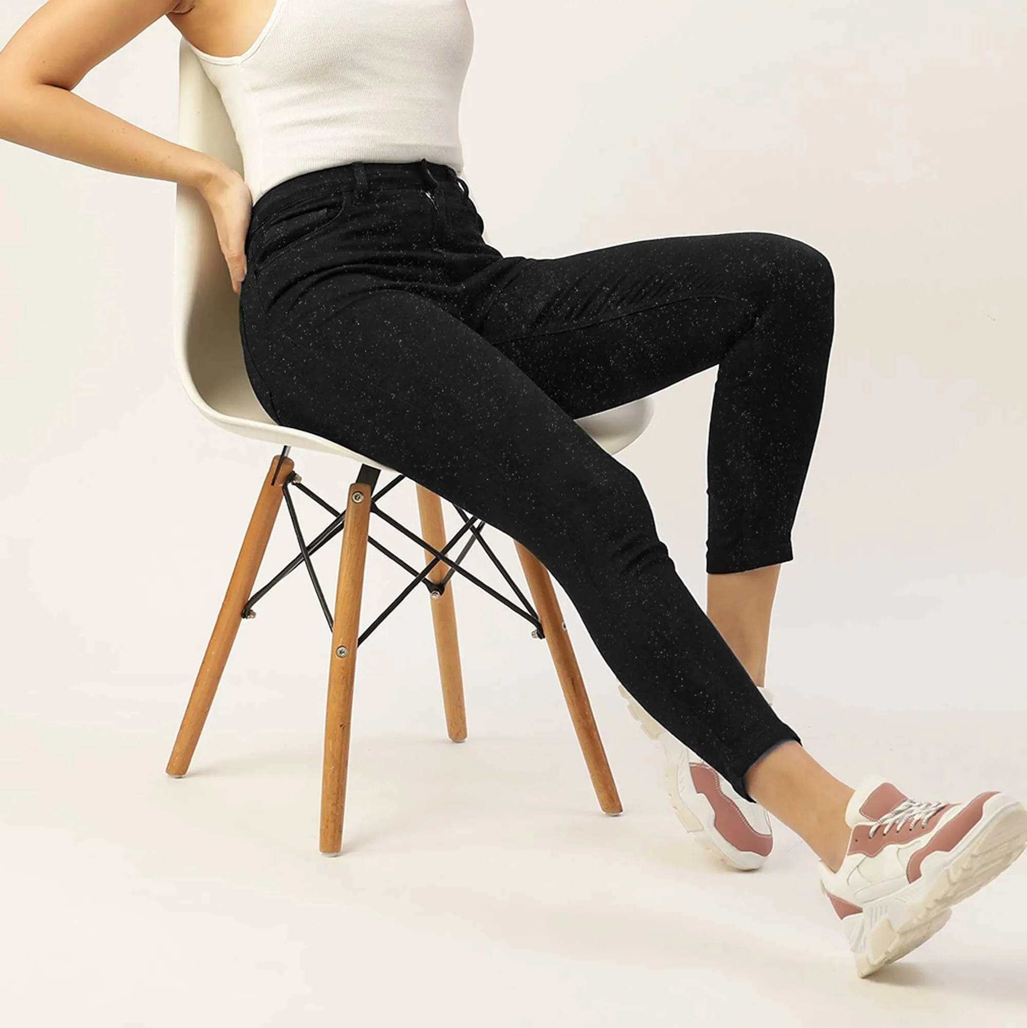Women's Sparkling Style Skinny Fit Stretch Denim