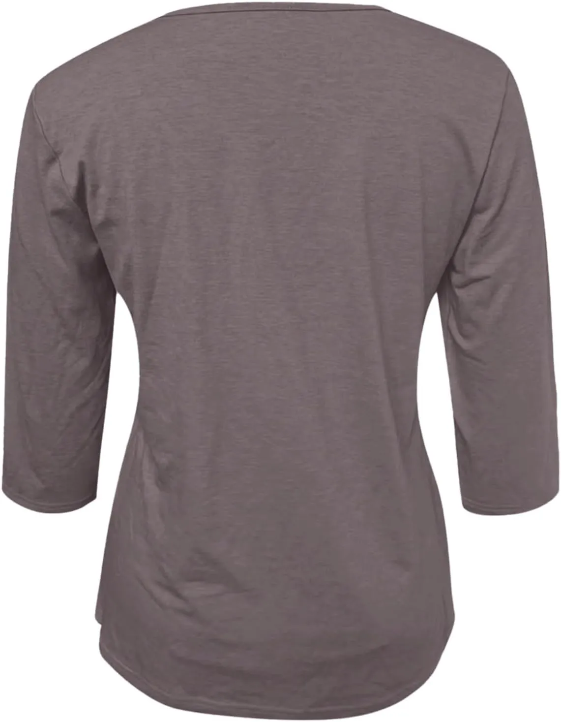 Women's V Neck 3/4 Sleeve Casual Tops Basic Solid Tees Loose Fit Summer Blouses Relaxed Tunic Shirts Daily Wear