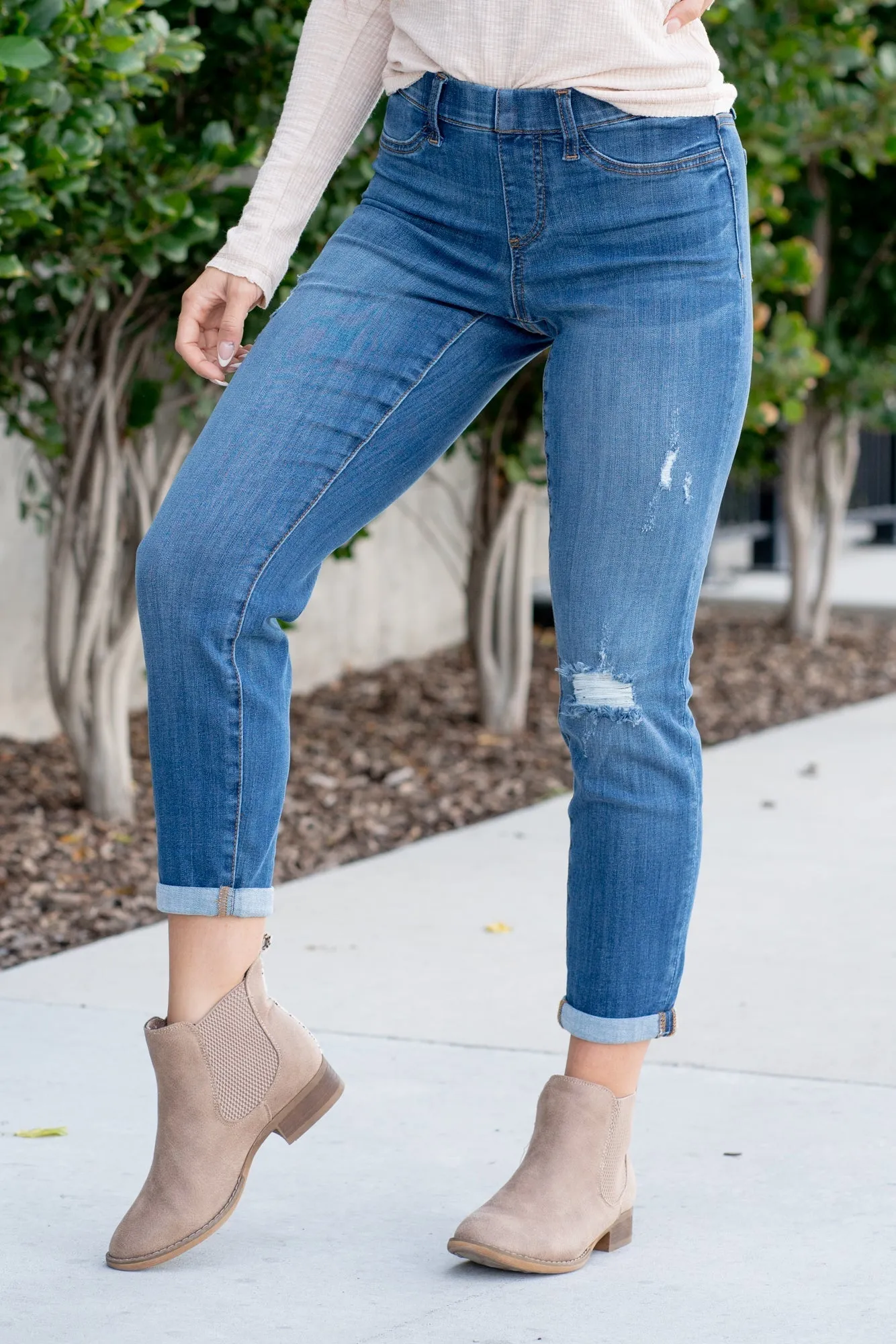 Worland High Rise Pull On Boyfriend Jegging